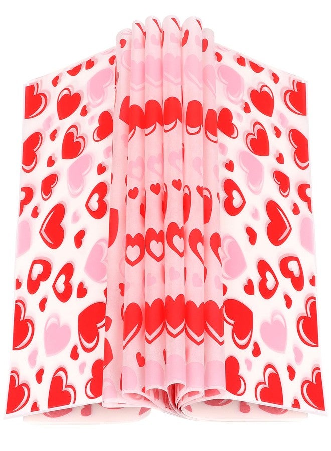 LOAVER 150 Pcs Valentine's Day Wax Paper Sheets for Food,Heart Greaseproof Waterproof Waxed Wrapping Tissue for Deli Baking Picnic Sandwich Cookies Oilproof Basket Liners (9.84 x 9.84 Inch) - Image 1