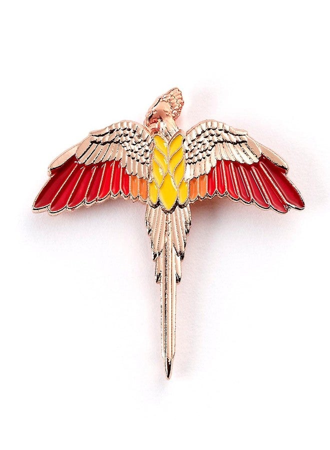 Harry Potter Official Rose Gold Plated Fawkes Pin Badge HPPB0113 - Image 1