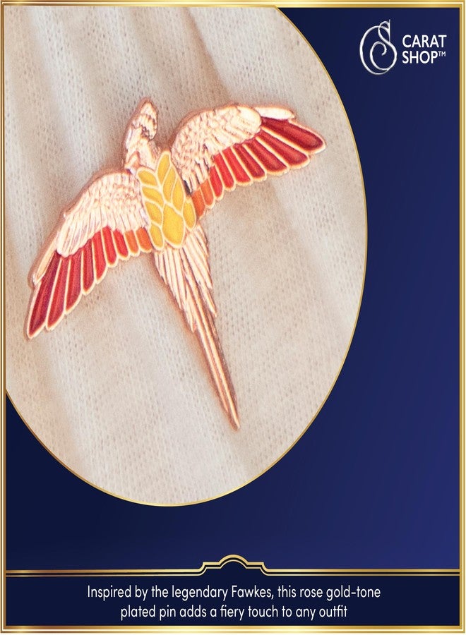 Harry Potter Official Rose Gold Plated Fawkes Pin Badge HPPB0113 - Image 3