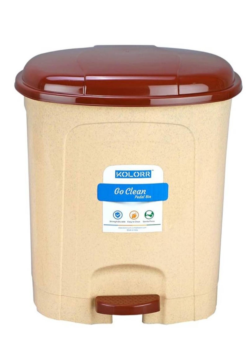 Go Clean Pedal Waste Garbage Bin Trash Can Modern Design Plastic Dustbin - 5L (Beige) - pzsku/ZD120AF6A73DBE06349DDZ/45/_/1735808108/4d4901de-4315-4527-82b2-f1672bade1d8