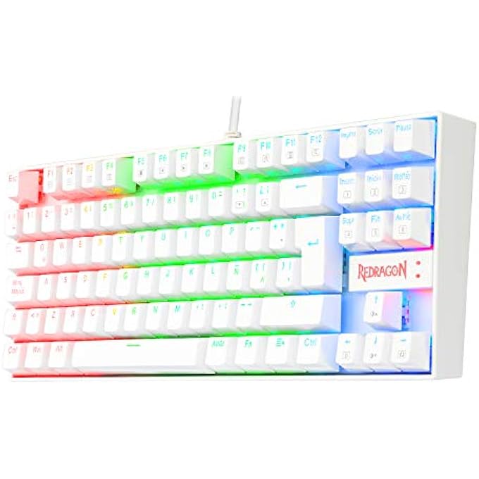 REDRAGON MECHANICAL GAMER K552-W KUMARA, SWITCHES BLUE, WHITE RGB BACKLIGHT, KEYBOARD FOR PC - Image 2