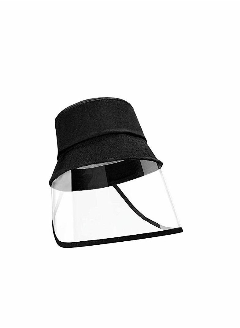 KASTWAVE - Anti Spitting Dustproof Kids Adults Transparent Face Shield Fisherman Bucket Hat - Image 1
