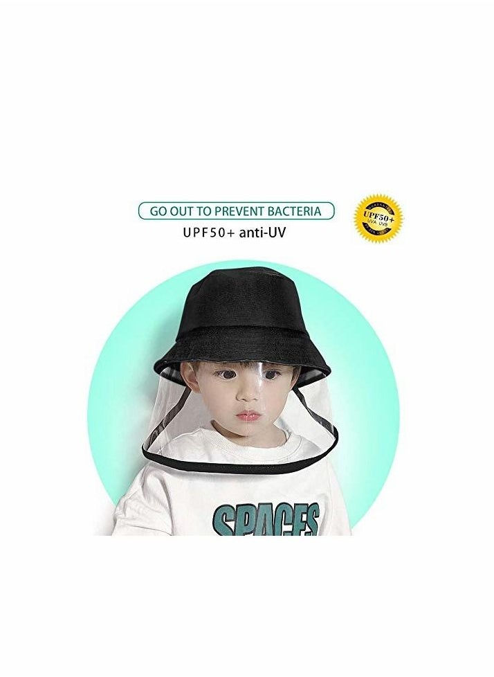 KASTWAVE - Anti Spitting Dustproof Kids Adults Transparent Face Shield Fisherman Bucket Hat - Image 1