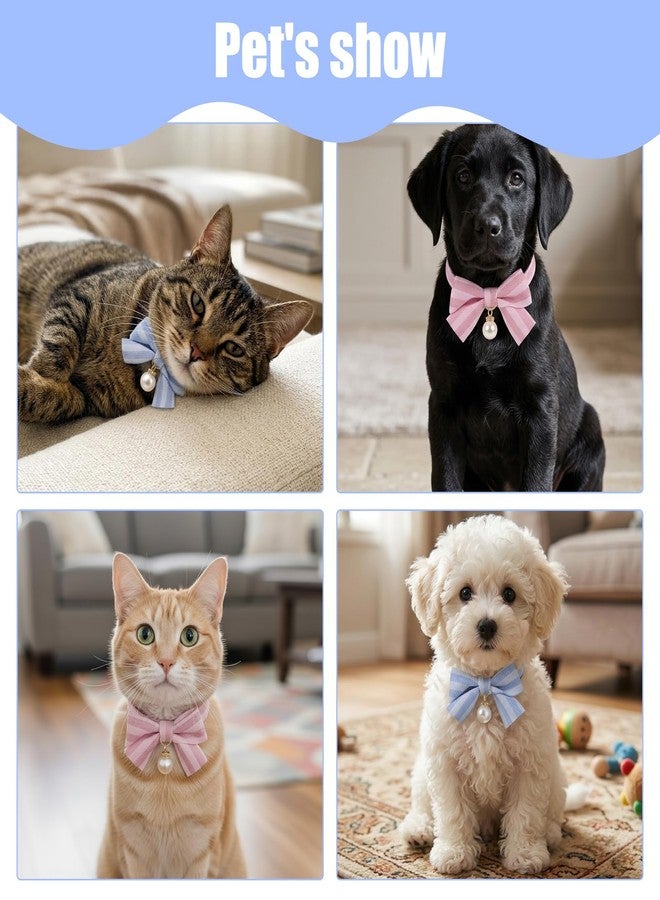 Thrymme 2 Pcs Cat Bow Tie Collar, Bowtie Cat Collar, Adjustable Pet Neck Accessory, Safe & Comfortable for Cats, Daily Wear and Pet Photography - Image 4
