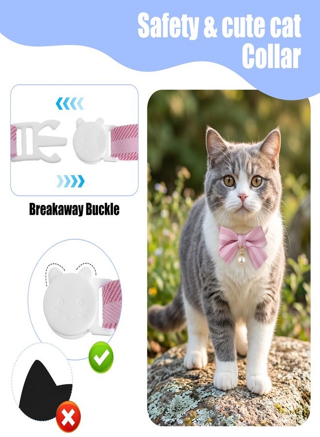 Thrymme 2 Pcs Cat Bow Tie Collar, Bowtie Cat Collar, Adjustable Pet Neck Accessory, Safe & Comfortable for Cats, Daily Wear and Pet Photography - Image 5