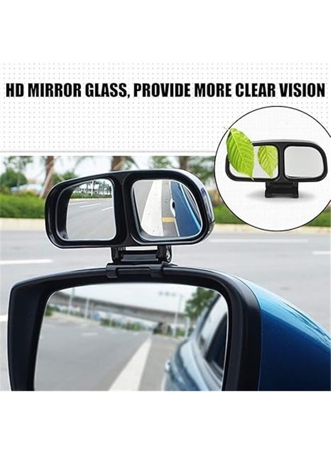 yongsheng - 360-Degree Universal Blind Spot Mirror，Blind Spot Mirrors, Double Vision Auxiliary Mirrors for Left & Right Mirror, Adjustable HD Glass for Maximum Safety and Eliminate Blind Spots - Universal Rear View Mirror Accessory (2 Pack) - Image 1