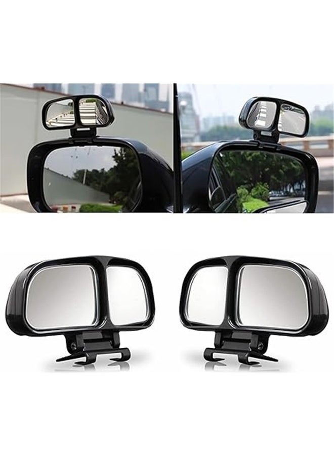 yongsheng - 360-Degree Universal Blind Spot Mirror，Blind Spot Mirrors, Double Vision Auxiliary Mirrors for Left & Right Mirror, Adjustable HD Glass for Maximum Safety and Eliminate Blind Spots - Universal Rear View Mirror Accessory (2 Pack) - Image 1