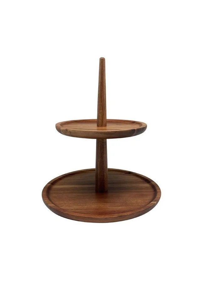 Bien Servi 2-Layer High Quality Snack Stand Brown 25 cm SR18725A