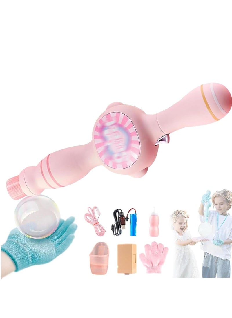 Paka Rabbit Colored Smoke Bubble Machine, Bubble Machine Elastic Bubble Mist Bubble Machine with elastic smoke effect, lightweight design, interactive bubbles, colored lights (pink)  - Image 1