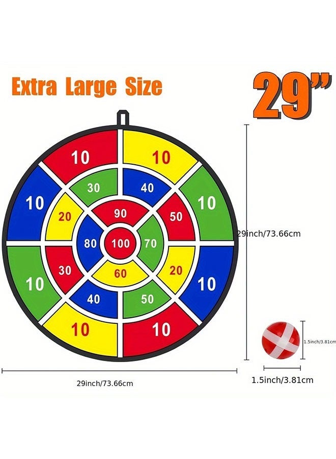 29Inch Large Dart Board For Kids, Kids With Sticky Balls, Boys Toys, Indoor/SportOutdoor Fun Party Play Game Birthday Gifts 3-12 Year OldBoys Girls - Image 2