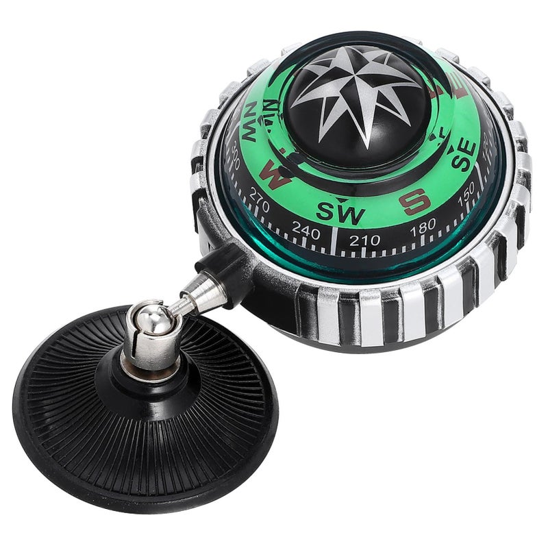 Abs Sphere Shaped Car Compass Dashboard Mounted Navigation Tool Vehicle Direction Pointer For Boat Truck Practical Design Decorative Ball - Image 2