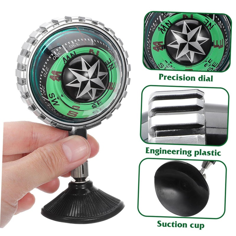 Abs Sphere Shaped Car Compass Dashboard Mounted Navigation Tool Vehicle Direction Pointer For Boat Truck Practical Design Decorative Ball - Image 5