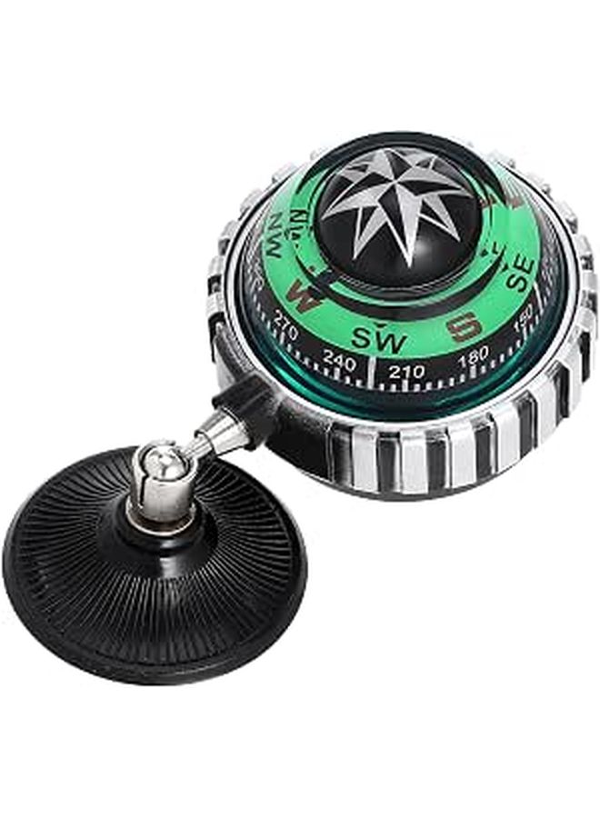 Abs Sphere Shaped Car Compass Dashboard Mounted Navigation Tool Vehicle Direction Pointer For Boat Truck Practical Design Decorative Ball - Image 1