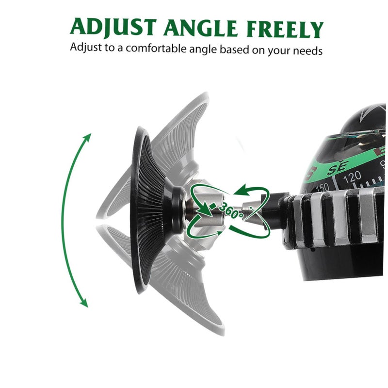 Abs Sphere Shaped Car Compass Dashboard Mounted Navigation Tool Vehicle Direction Pointer For Boat Truck Practical Design Decorative Ball - Image 4