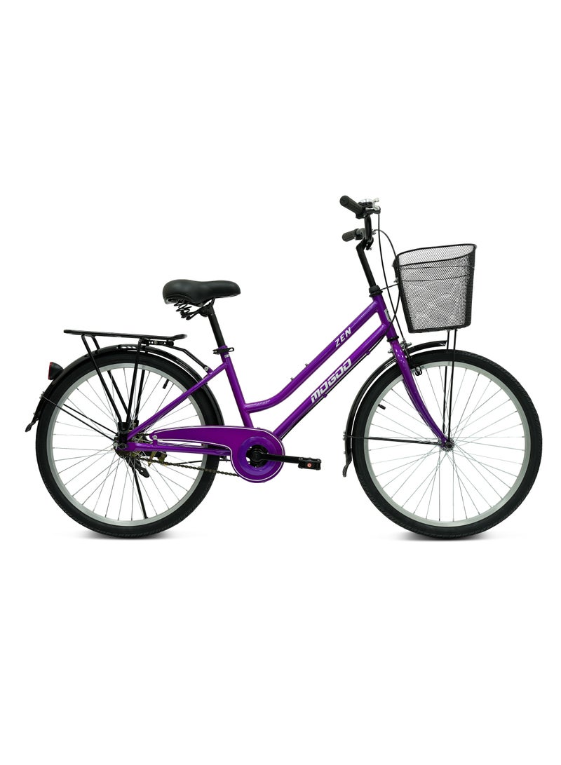 MOGOO - Zen City Bike - 24 Inch - Purple - Image 1