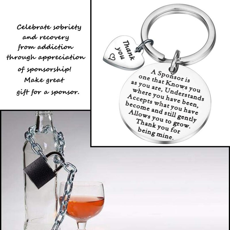 MAOFAED Sponsor Keychain Appreciation Gift AA Addiction Recovery - Image 3