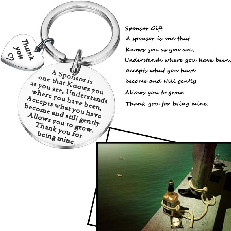 MAOFAED Sponsor Keychain Appreciation Gift AA Addiction Recovery - Image 4