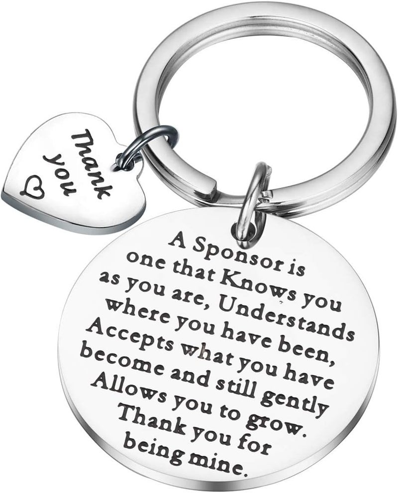 MAOFAED Sponsor Keychain Appreciation Gift AA Addiction Recovery - Image 1