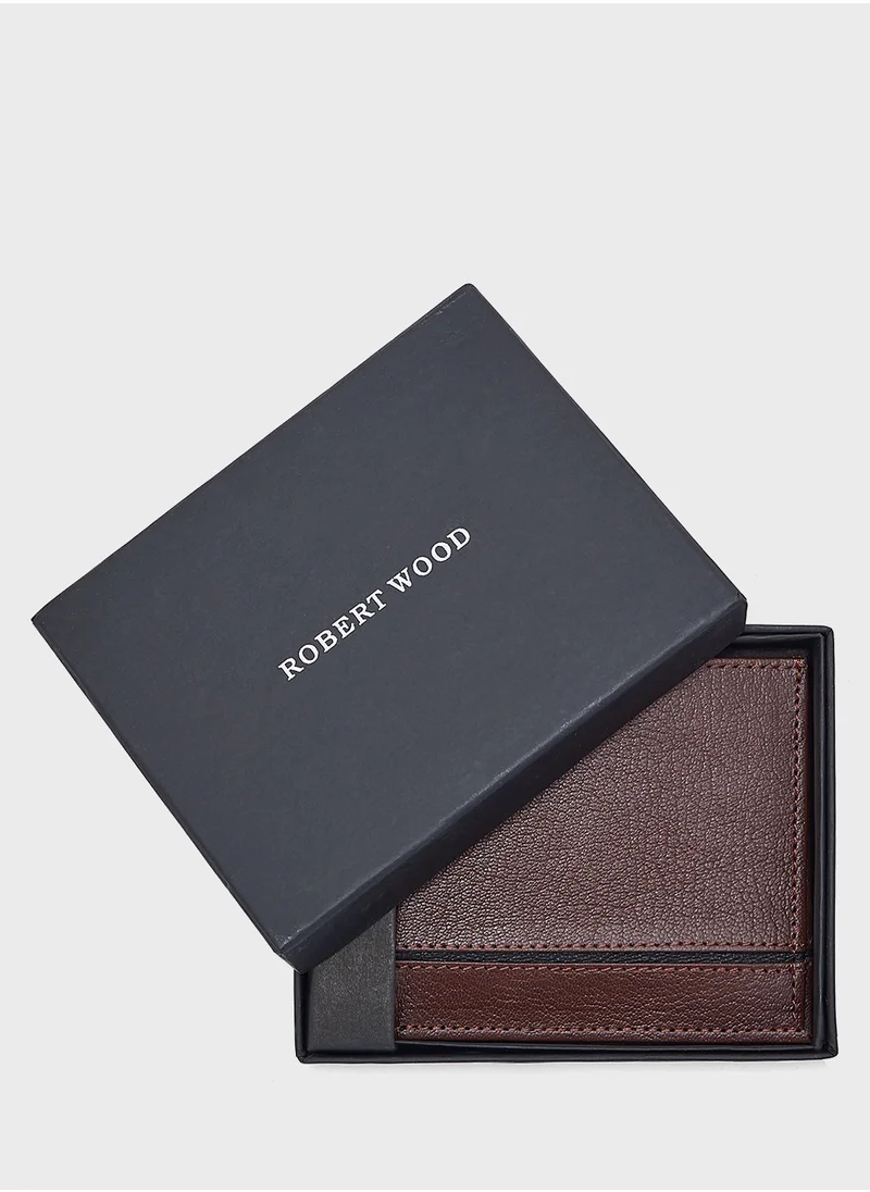 روبرت وود Genuine Leather Bi Fold Wallet