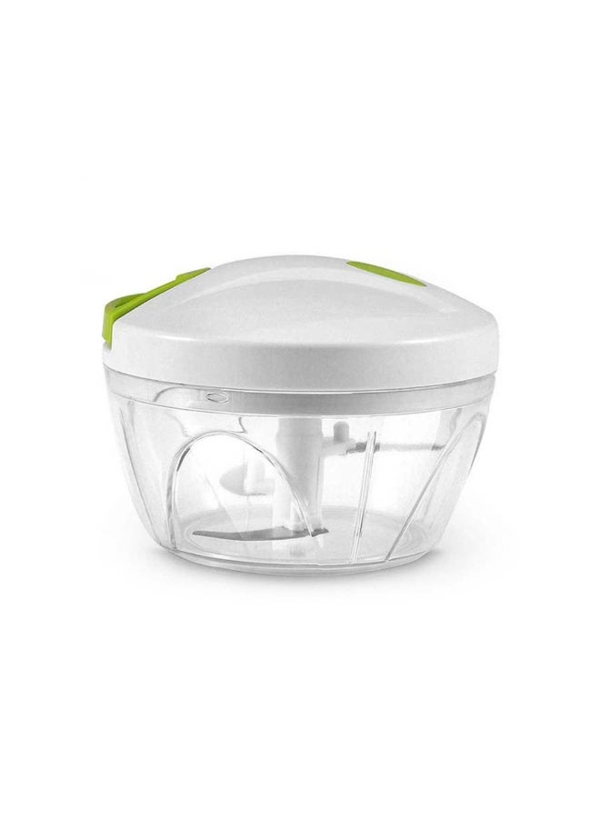 Manual Mini Food Vegetable Pull Chopper White/Clear 8x13x13cm - Image 1