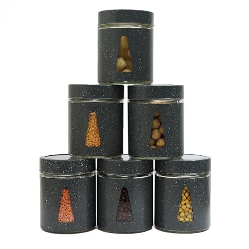 Femora Borosilicate Glass Triangular Shape Window with Carbon Steel Body Glass Jars | 1 Year Warranty | Airtght | Jars for Snacks, Fry Food, Masala, Spice, Pickles, Cookies |700 ML | Set Of 6 | Grey - Image 1
