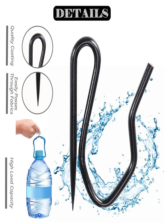 WANXIANG 50 Pcs Curtain Hooks for Drapes Stainless Steel Shower Curtain Hooks Pinch Pleat Curtain Hooks (Black) - Image 3