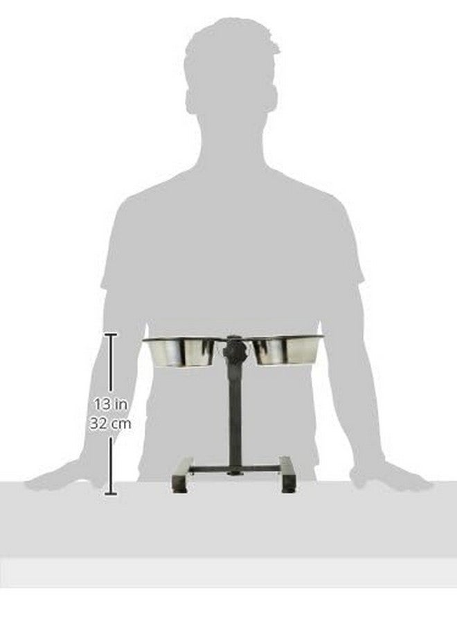 PETS EMPIRE Adjustable Pets Bowl Elevated Double Diner Dog Bowls (2800 ml x 2) | H-Base Stand with Stainless Steel Removable Bowls | Pet Feeder Raised Dog Food Bowl - Dogs Feeding Station (X-Large) - Image 3