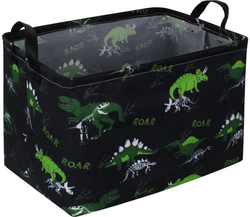 Essme Rectangular Dinosaur BasketDinosaur Bins for Boys with Handles for Boys Room DecorKids Baskets for KidsGift Bindinosaur decor