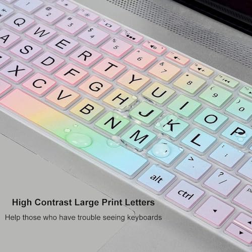 imComor Keyboard Cover Skin for HP Laptop 15-db 15-dw 15-dy 15-da 15-bs/bw 15-ef 15t 15z 15.6" 15-db0011dx 15-dy1043dx/dy1051wm 15-dw0037wm/dw1083wm 15-ef1001ds/1023dx,HP 17-by/bs/ca 17.3 Keyboard Protector - Image 4