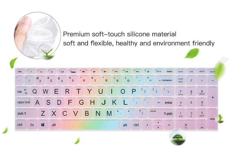 imComor Keyboard Cover Skin for HP Laptop 15-db 15-dw 15-dy 15-da 15-bs/bw 15-ef 15t 15z 15.6" 15-db0011dx 15-dy1043dx/dy1051wm 15-dw0037wm/dw1083wm 15-ef1001ds/1023dx,HP 17-by/bs/ca 17.3 Keyboard Protector - Image 5