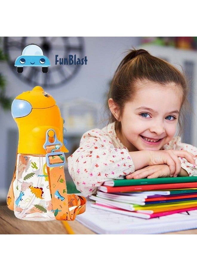 Dinosaur Water Bottle For Kids Cartoon Design Anti Leak Tritan Water Bottle For Kids Water Bottle With Sipper School Water Bottle For Kids 560 Ml (Yellow) - pzsku/ZD12120A48C460D7AF5E3Z/45/_/1692272727/be29efef-445a-4023-a32b-64ff3ffff322