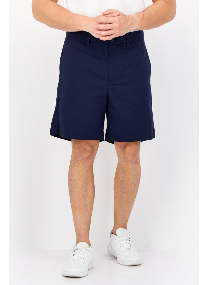 ESPRIT Men Solid Chino Shorts, Navy  - Image 1