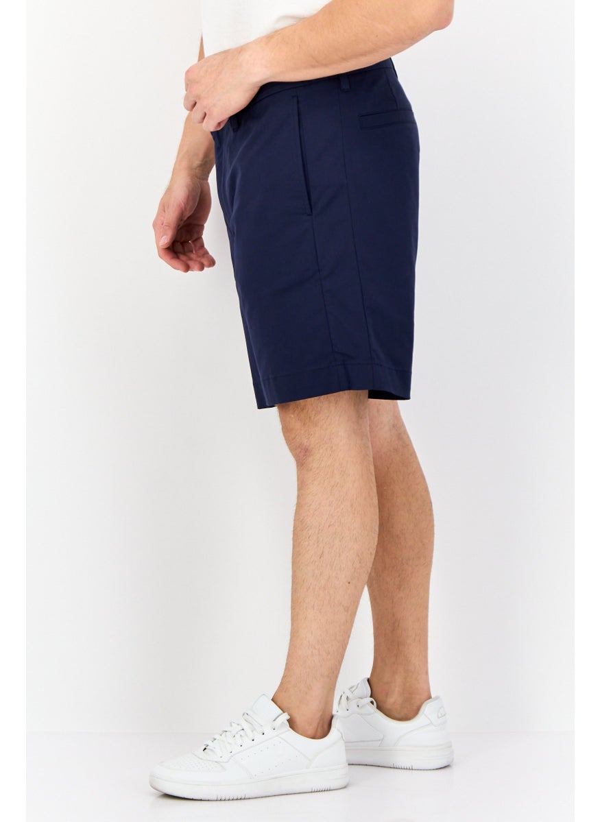 ESPRIT Men Solid Chino Shorts, Navy  - Image 2