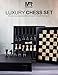 MARBLE RANGE Marble Chess Set for Adults 12 Handmade Black Coral Board Game with 32 Chess Pieces 2 Extra Queens Storage Box Luxury Travel Game Elegant for Home Decor - Image 4