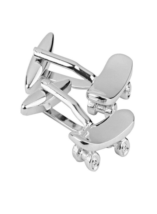 Vcufflinks Skateboard Skateboarder Pair Cufflinks - Image 2