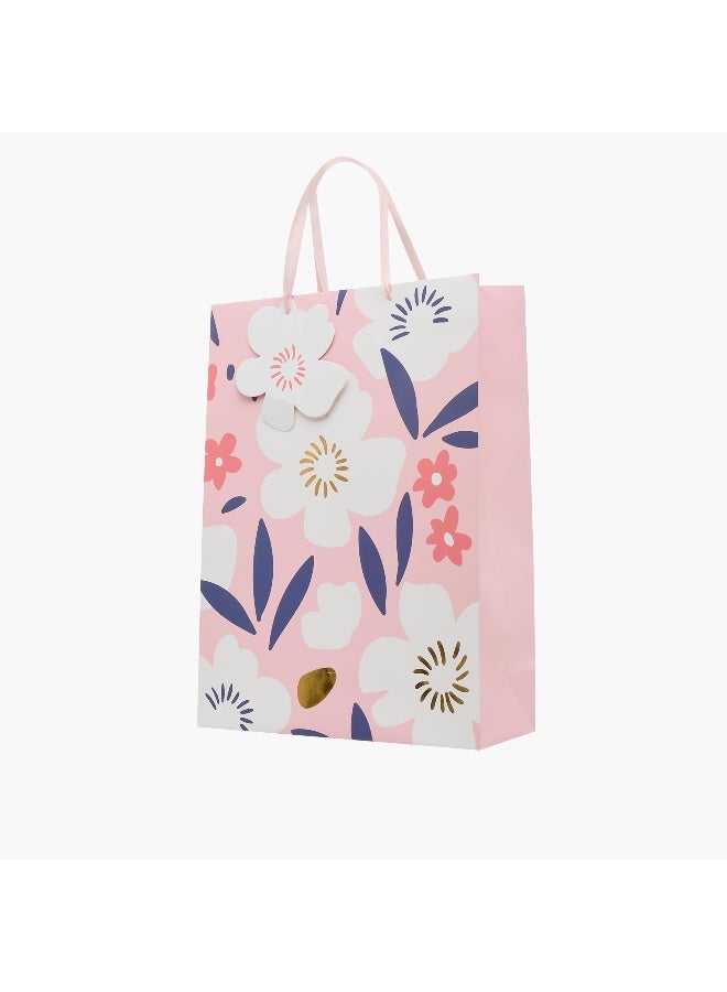 Findz Floral Print Paper Gift Bag - Extra Large - Image 2