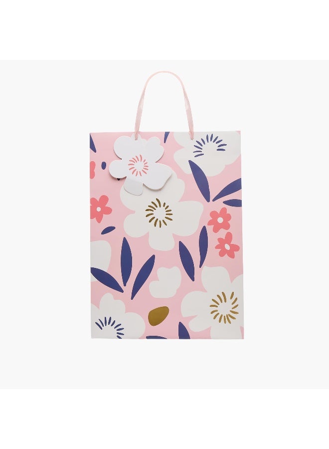 Findz Floral Print Paper Gift Bag - Extra Large - Image 1