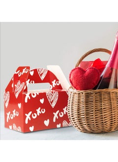 MATICAN Valentine Boxes For Treats 24Pack Valentines Day Treat Boxes 4 Doodle Designs Paper Valentine'S Day Favor Boxes 6 X 3.5 X 3.5 Inches  - Image 3