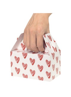 MATICAN Valentine Boxes For Treats 24Pack Valentines Day Treat Boxes 4 Doodle Designs Paper Valentine'S Day Favor Boxes 6 X 3.5 X 3.5 Inches  - Image 5