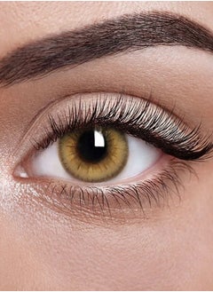 Unibling LA Girl Brown Yearly Colored Contact Lenses, Unisex Cosmetic Contact Lenses, Enlargement Collection, Light Brown, With Case  - Image 5