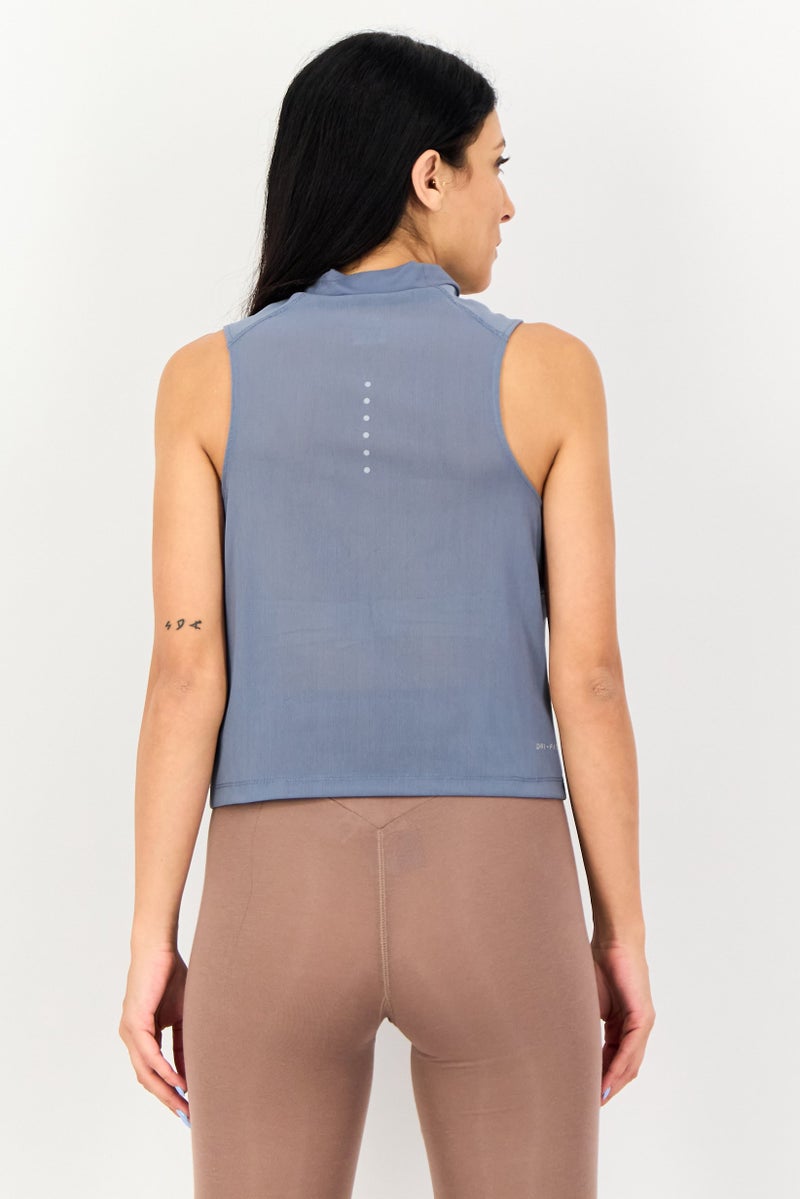 Nike Women Dri-Fit Sleeveless Training Tank Top, Grey - Image 4