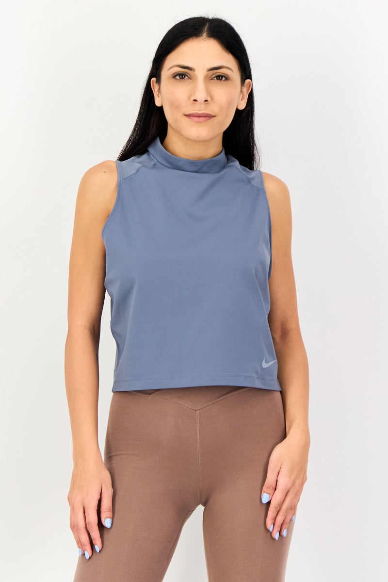 Nike Women Dri-Fit Sleeveless Training Tank Top, Grey - Image 1