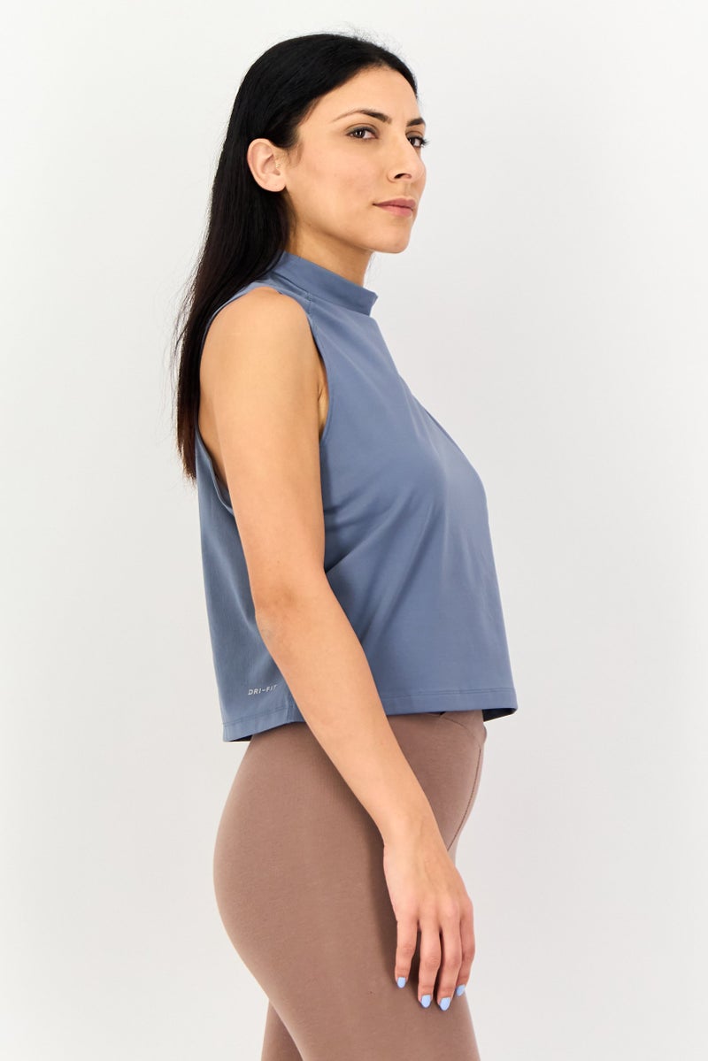 Nike Women Dri-Fit Sleeveless Training Tank Top, Grey - Image 3