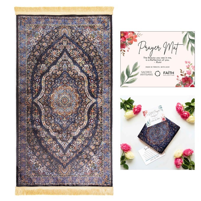 MUSLIM PRAYER RUG AND ISLAMIC PRAYER MAT FOR MEN AND WOMEN A SUPER SOFTTOUCH TURKISH JANAMAZ AND SAJADAH FOR SALAH AND GIFT FOR RAMADAN EID HAJJ OR TRAVEL PALACE PURPLE