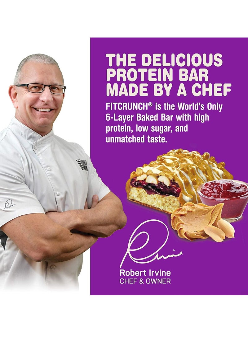 Fit Crunch - Fitcrunch Whey Protein Baked Bar Peanut Butter & Jelly 12 Bars - Image 1