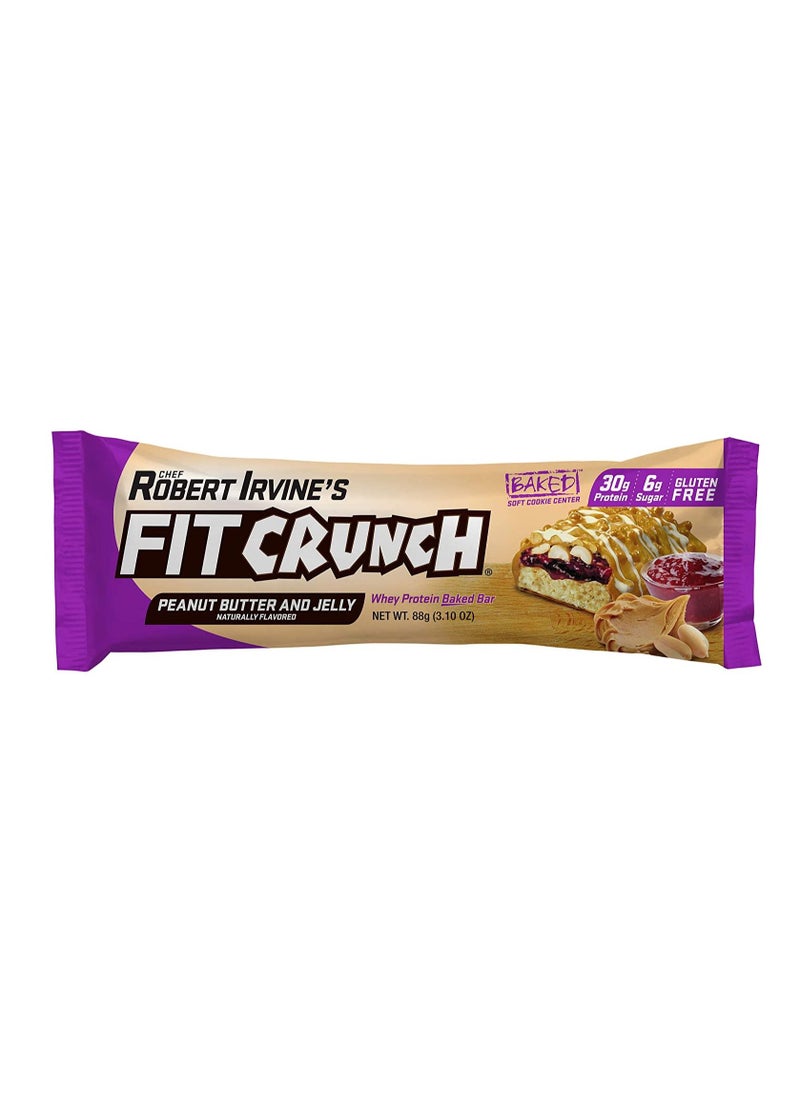 Fit Crunch - Fitcrunch Whey Protein Baked Bar Peanut Butter & Jelly 12 Bars - Image 1
