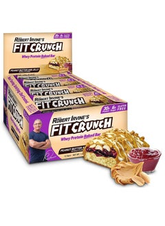 Fitcrunch Whey Protein Baked Bar Peanut Butter & Jelly 12 Bars