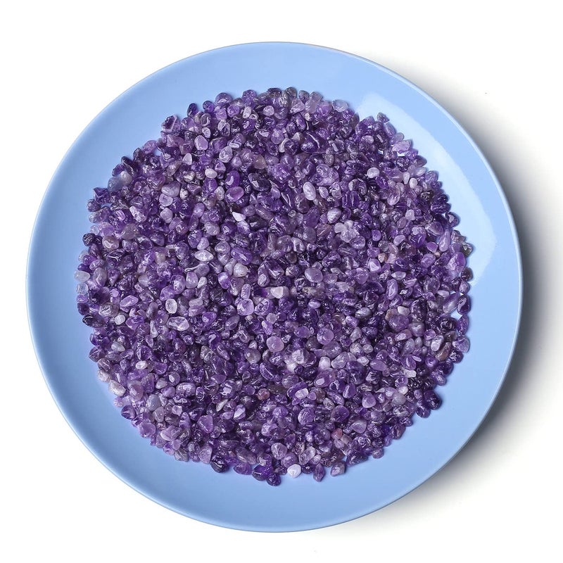 LAIDANLA Amethyst Crushed Stone Crystal Chips Bulk Natural Gemstones Healing Reiki Crystals Mini Quartz Vase Filler Aquarium Gravel 100g - Image 3