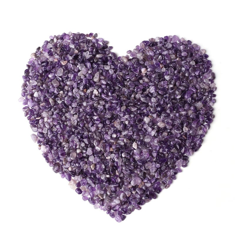 LAIDANLA Amethyst Crushed Stone Crystal Chips Bulk Natural Gemstones Healing Reiki Crystals Mini Quartz Vase Filler Aquarium Gravel 100g - Image 1