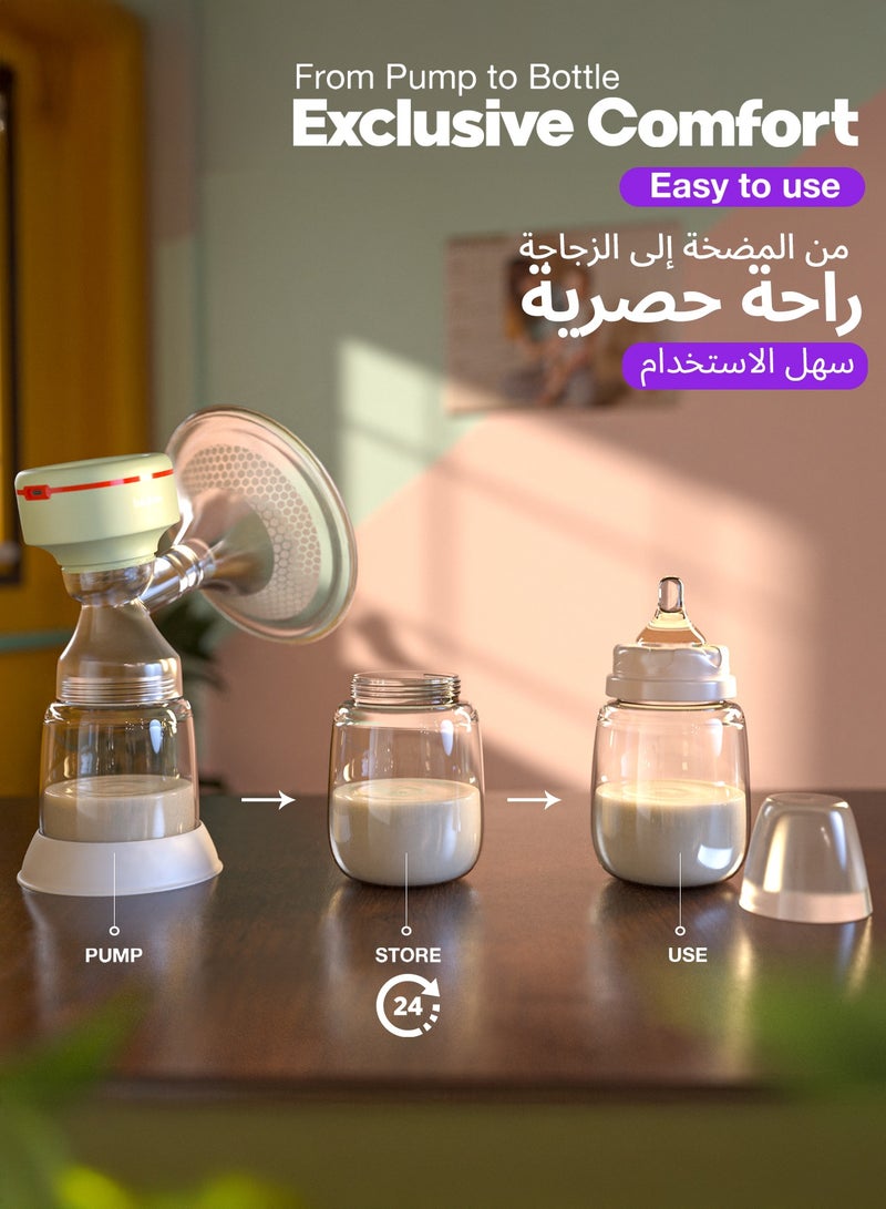 BAYBEE Portable Painless Automatic Electric Single Breast Pump With LED Display, 4 Modes, 9 Level Suction - Image 4